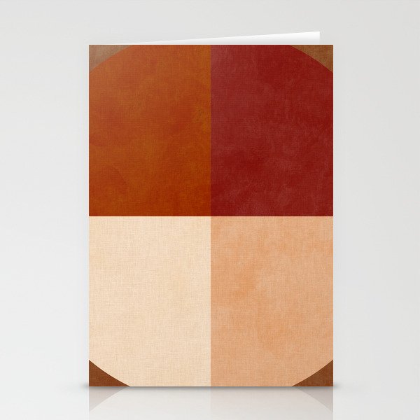 abstract retro shapes earthy 9 Stationery Card Gallery Image 2