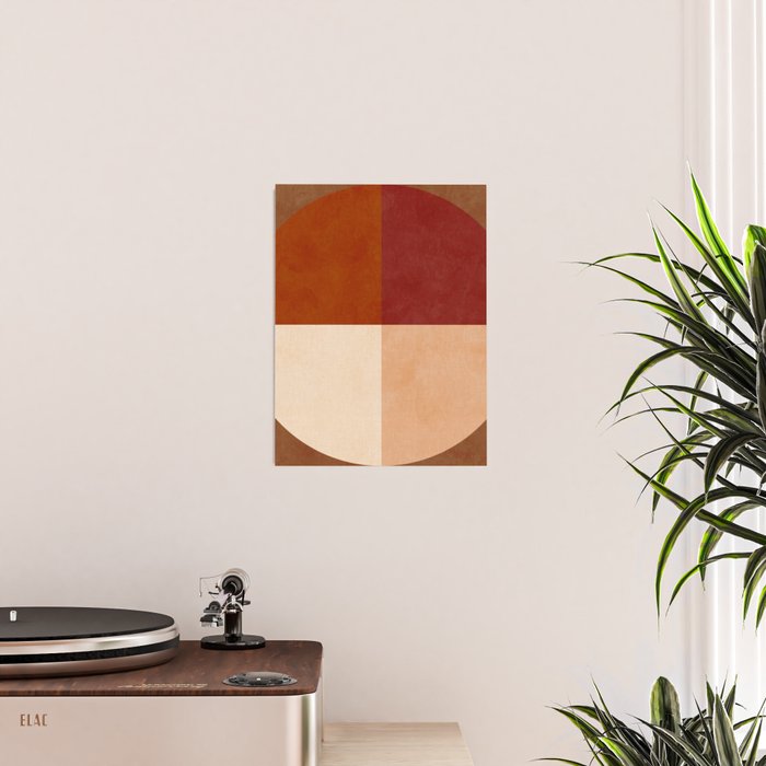 abstract retro shapes earthy 9 Poster Gallery Image 2