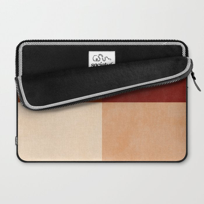abstract retro shapes earthy 9 Laptop Sleeve Gallery Image 2