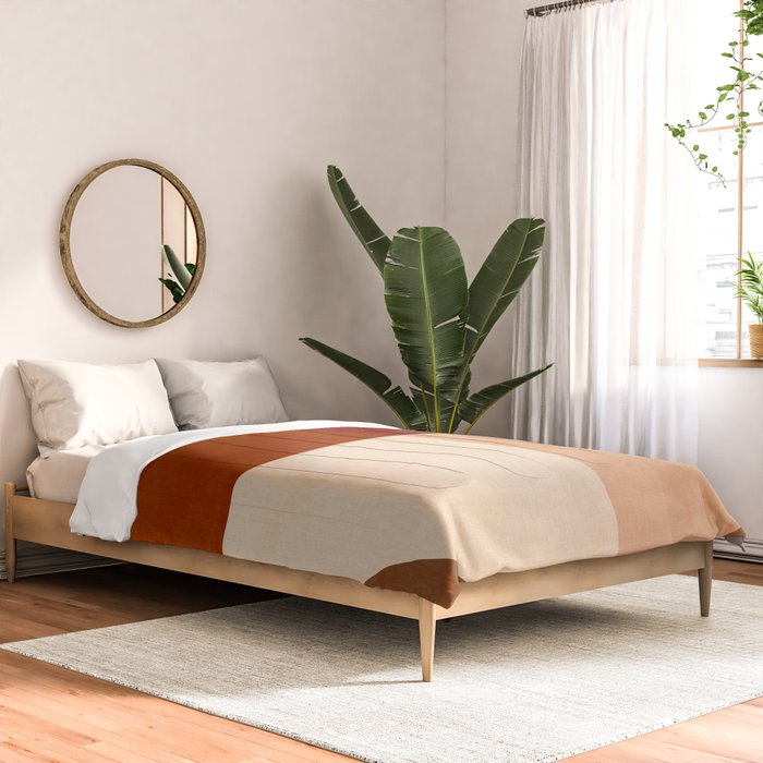 abstract retro shapes earthy 9 Comforter Gallery Image 2