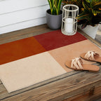 abstract retro shapes earthy 9 Outdoor Rug Gallery Image 2