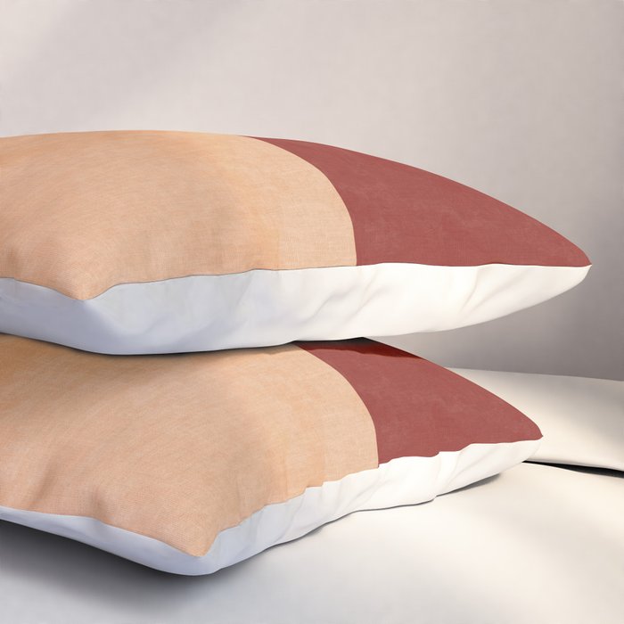 abstract retro shapes earthy 9 Pillow Sham Gallery Image 3