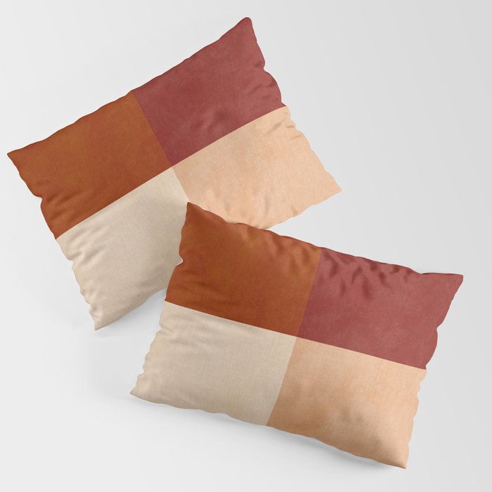 abstract retro shapes earthy 9 Pillow Sham Gallery Image 3