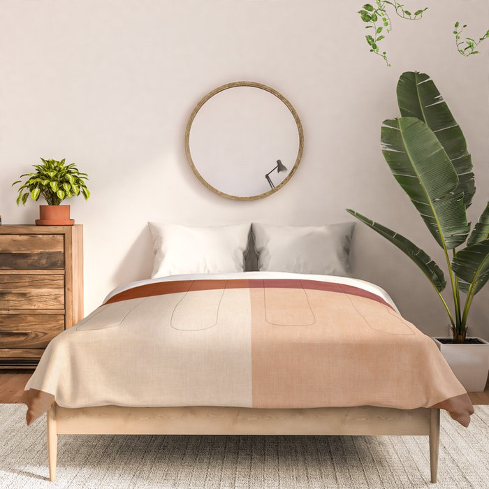abstract retro shapes earthy 9 Comforter Gallery Image 3