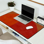 abstract retro shapes earthy 9 Desk Mat Gallery Image 2