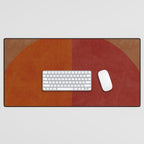 abstract retro shapes earthy 9 Desk Mat Gallery Image 1