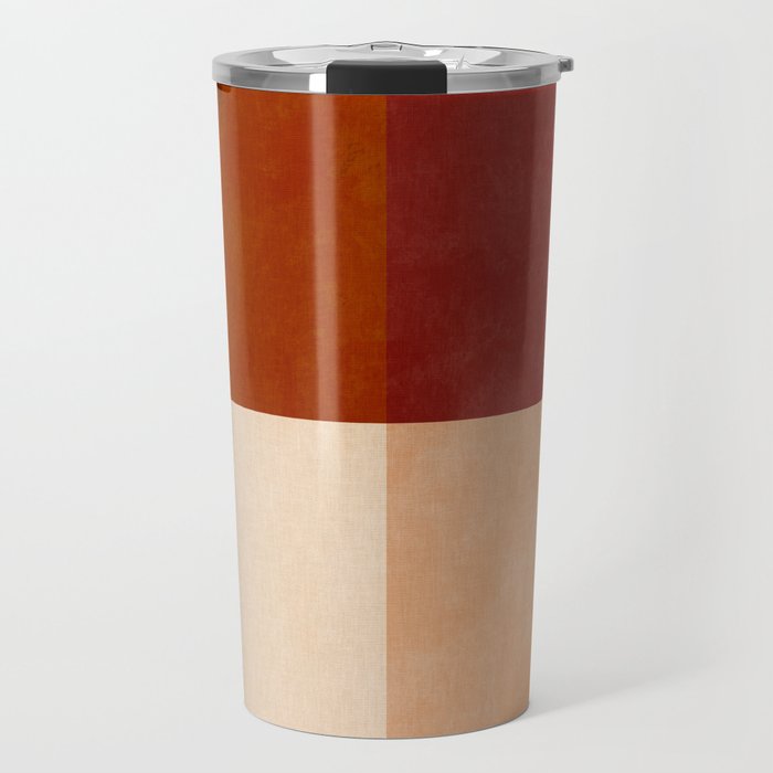 abstract retro shapes earthy 9 Travel Mug Gallery Image 1