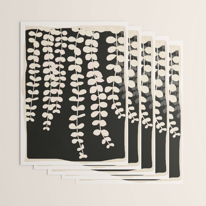 Minimal Abstract Leaves 17 Wrapping Paper Gallery Image 3