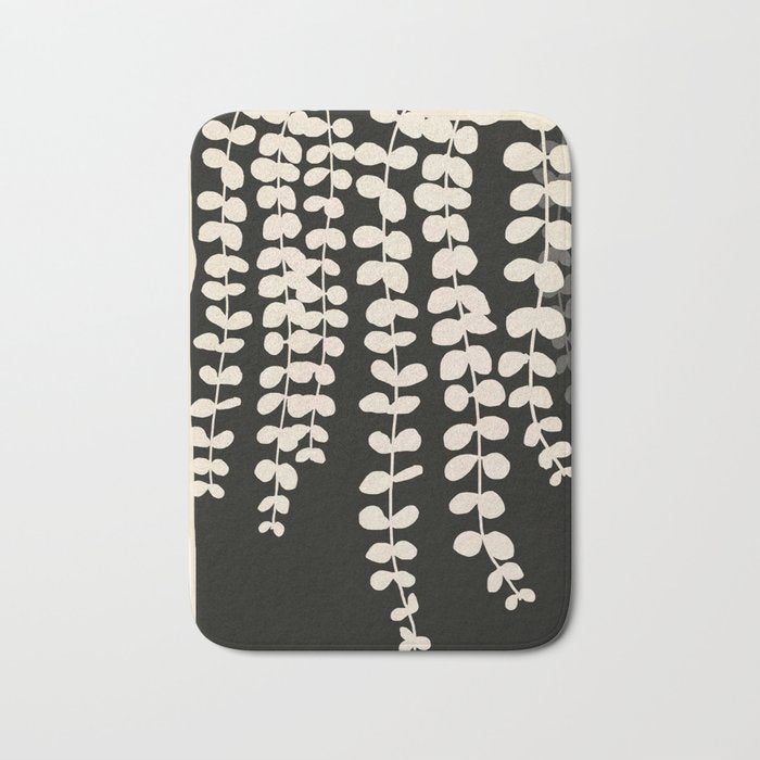 Minimal Abstract Leaves 17 Bath Mat Gallery Image 1
