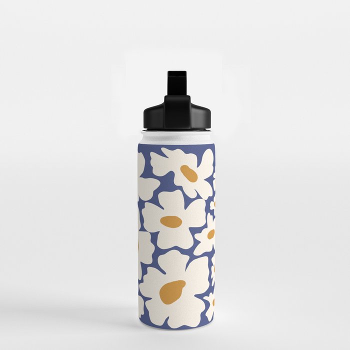 Boho Blue blossom garden  Water Bottle Gallery Image 2