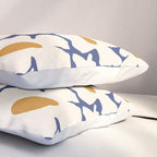 Boho Blue blossom garden  Pillow Sham Gallery Image 3