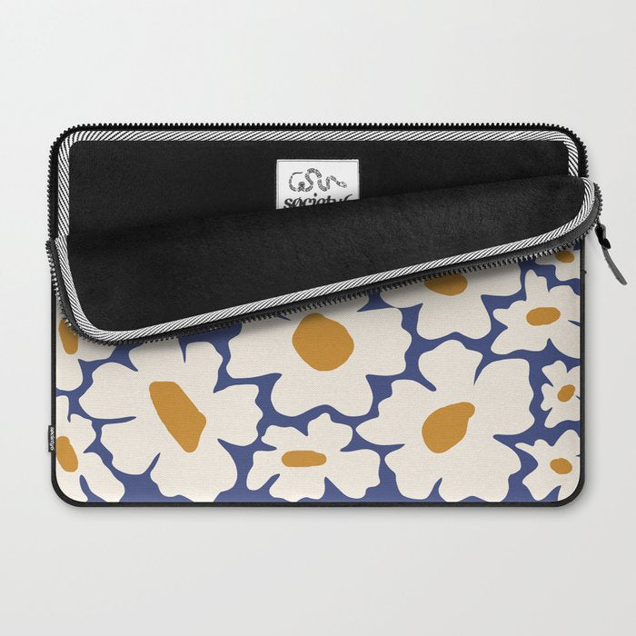 Boho Blue blossom garden  Laptop Sleeve Gallery Image 2