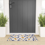 Boho Blue blossom garden  Welcome Mat Gallery Image 3