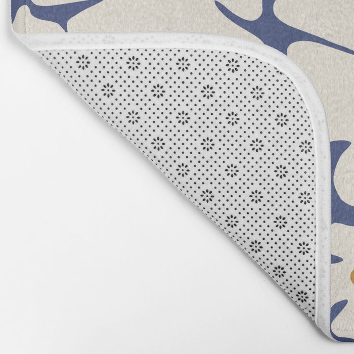 Boho Blue blossom garden  Bath Mat Gallery Image 2