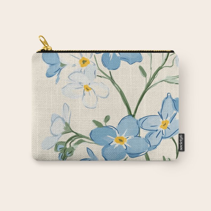 Wildflower Garden in Soft Tones Carry All Pouch Gallery Image 1