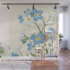 Wildflower Garden in Soft Tones Wall Mural Gallery Image 1
