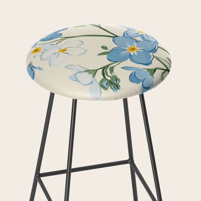 Wildflower Garden in Soft Tones Stool Gallery Image 2