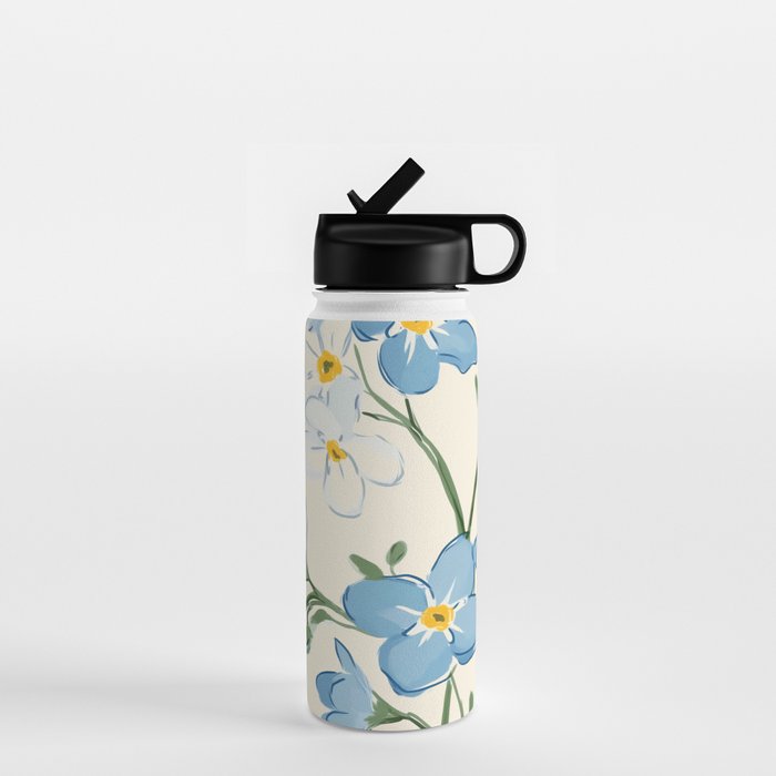 Wildflower Garden in Soft Tones Water Bottle Gallery Image 1