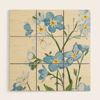 Wildflower Garden in Soft Tones Wood Wall Art Gallery Image 1