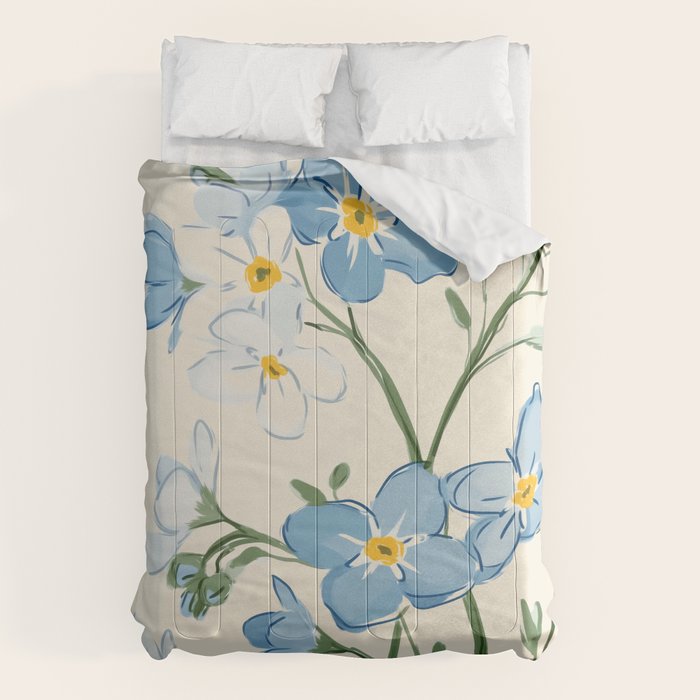 Wildflower Garden in Soft Tones Comforter Gallery Image 1