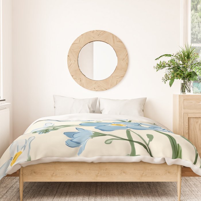 Wildflower Garden in Soft Tones Duvet Cover Gallery Image 3