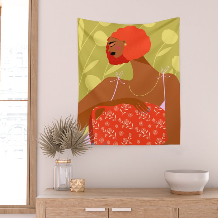 Vessel and Bloom Wall Tapestry Gallery Image 2