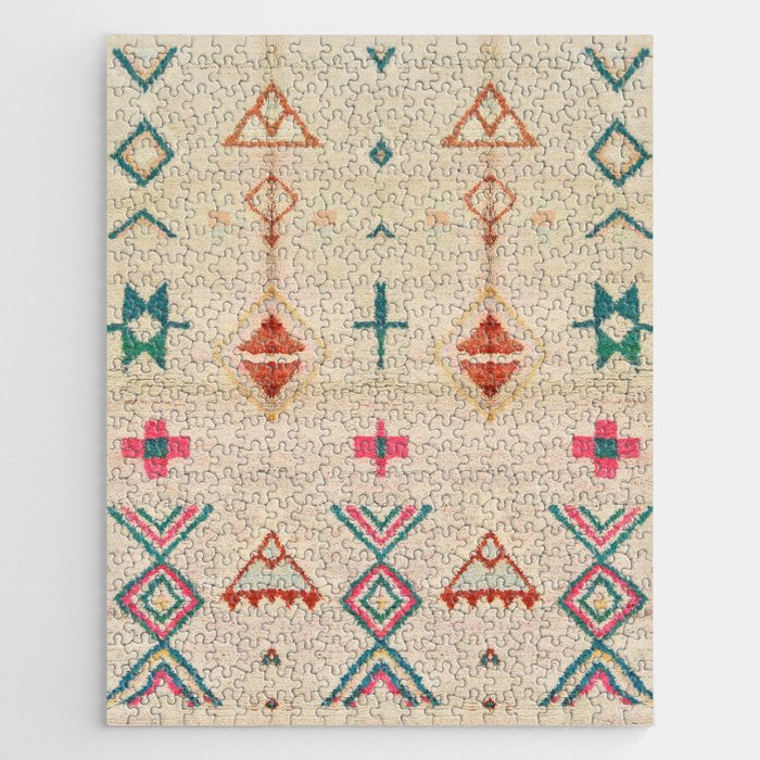 Vintage Moroccan Berber Carpet Jigsaw Puzzle Gallery Image 1