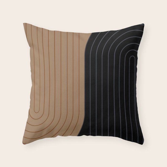 Two Tone Line Curvature XXXVI Throw Pillow Gallery Image 6