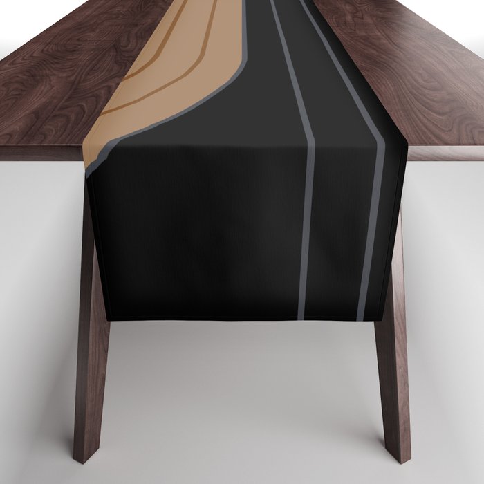 Two Tone Line Curvature XXXVI Table Runner Gallery Image 1