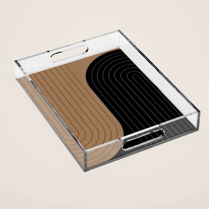 Two Tone Line Curvature XXXVI Acrylic Tray Gallery Image 1