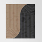 Two Tone Line Curvature XXXVI Throw Blanket Gallery Image 2