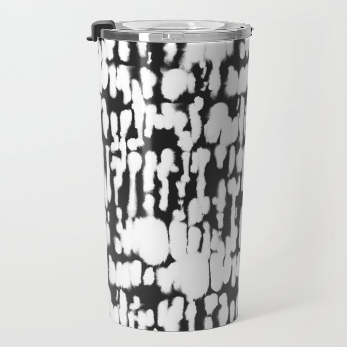 Inky Inverse Black and White Travel Mug Gallery Image 3