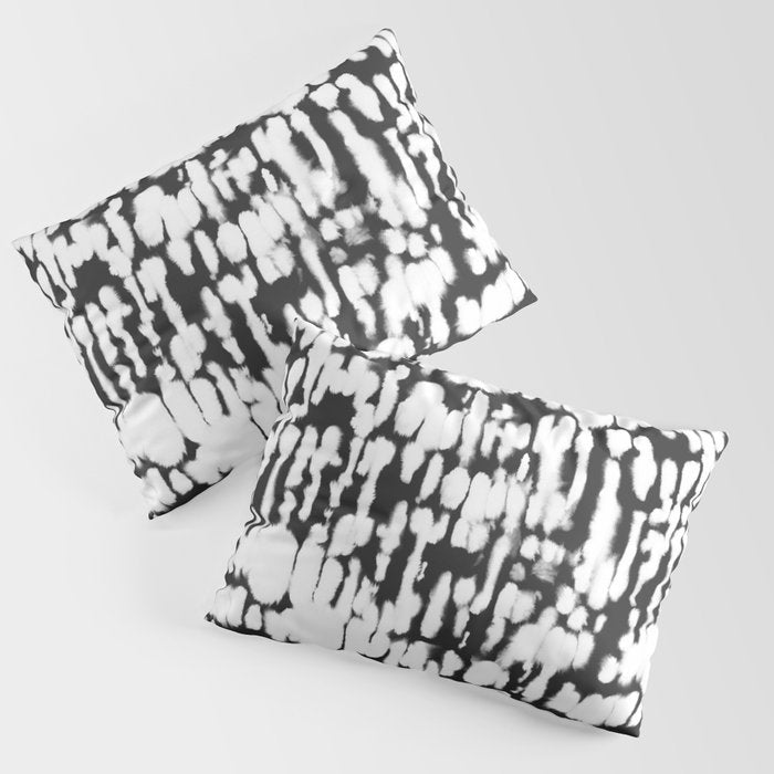 Inky Inverse Black and White Pillow Sham Gallery Image 3