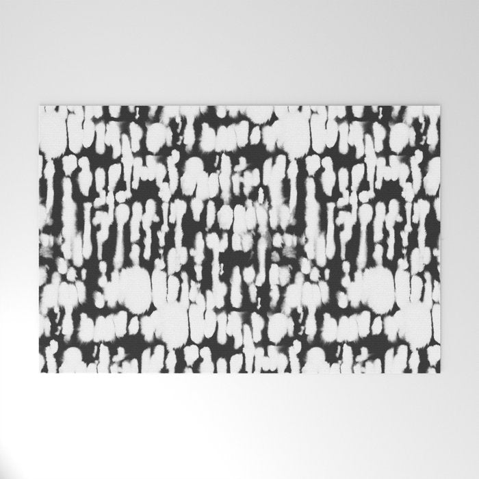 Inky Inverse Black and White Welcome Mat Gallery Image 1