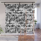 Inky Inverse Black and White Wall Mural Gallery Image 1
