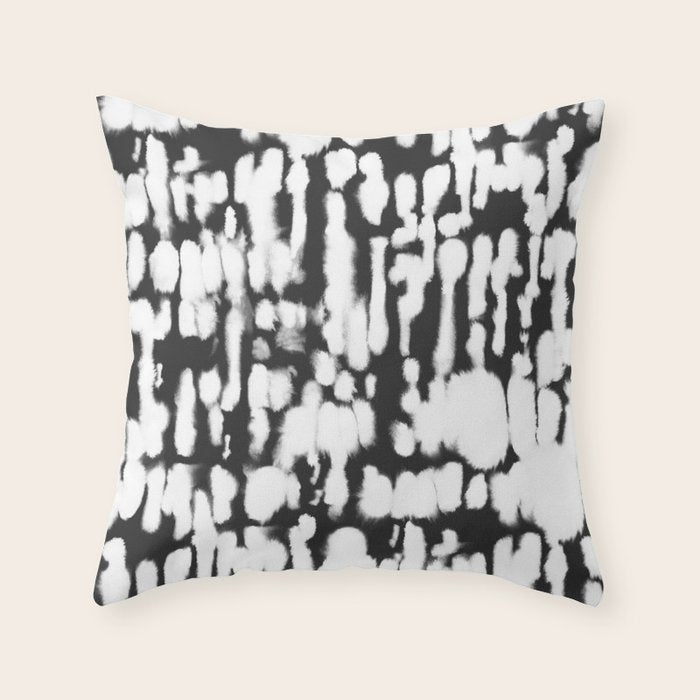 Inky Inverse Black and White Throw Pillow Gallery Image 6