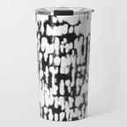 Inky Inverse Black and White Travel Mug Gallery Image 1