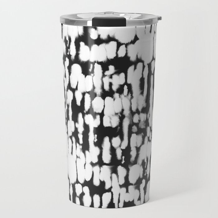 Inky Inverse Black and White Travel Mug Gallery Image 1