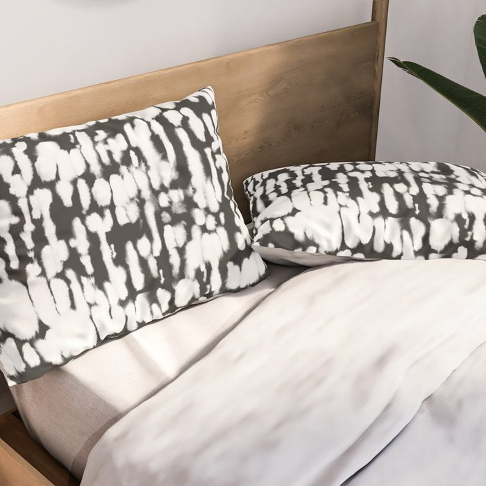 Inky Inverse Black and White Pillow Sham Gallery Image 2