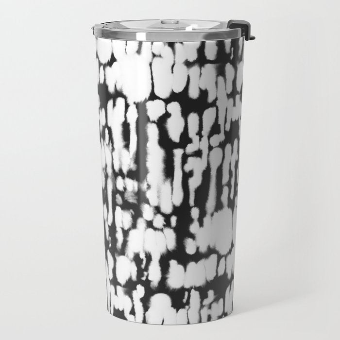 Inky Inverse Black and White Travel Mug Gallery Image 2