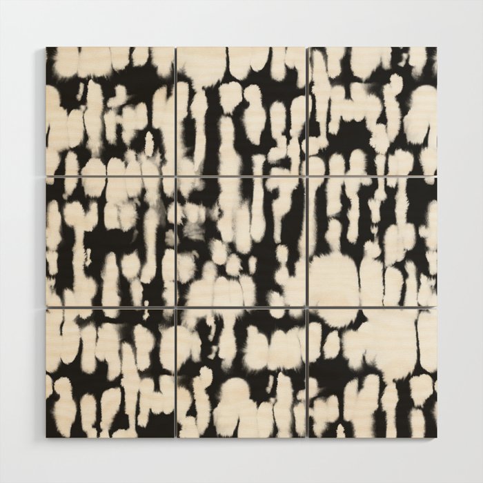 Inky Inverse Black and White Wood Wall Art Gallery Image 1