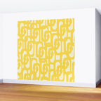 Mid Century Modern Yellow Loops Abstract Pattern Wall Mural Gallery Image 2