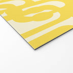 Mid Century Modern Yellow Loops Abstract Pattern Welcome Mat Gallery Image 2