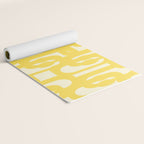 Mid Century Modern Yellow Loops Abstract Pattern Yoga Mat Gallery Image 2