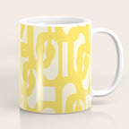 Mid Century Modern Yellow Loops Abstract Pattern Coffee Mug Gallery Image 1