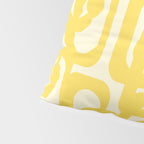 Mid Century Modern Yellow Loops Abstract Pattern Pillow Sham Gallery Image 4