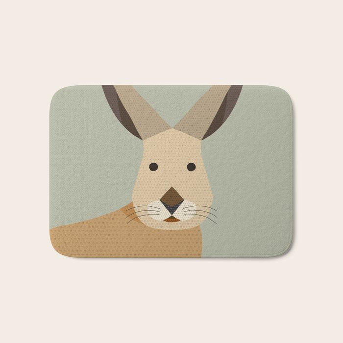 Whimsy European Hare Bath Mat Gallery Image 1