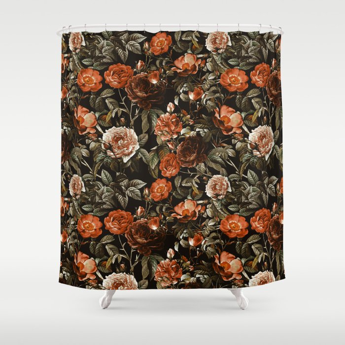 Autumn Winter Flowers Shower Curtain Gallery Image 1