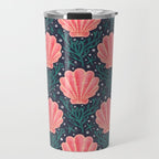Seashell - pink and blue Travel Mug Gallery Image 1