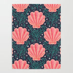 Seashell - pink and blue Poster Gallery Image 4